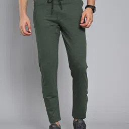 Men Solid Dark Green Track Pants-image-87
