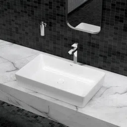 Electra Premium White Ceramic Table Top Wash Basin 25 x 16 x 5 Inches Over Counter Basin For Bathroom and Kitchen Counter Top-image-40