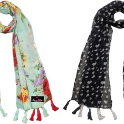 Printed Chiffon Women Multicolor Scarf, Stole, Fancy Scarf-image-107