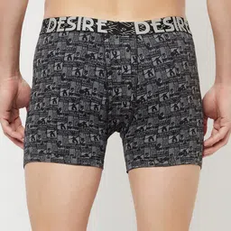 T.T. Men Pack Of 2 Desire 100% Combed Cotton Printed Outer Elastic Trunks image 5