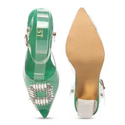 GNIST Embellished Peep Toes Block Heels image 2
