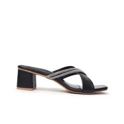 Maysun Embellished Open Toe Block Heels image 4
