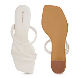 Mast & Harbour White Open Toe Block Heels image 5