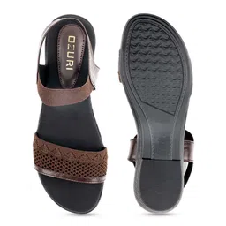 Ozuri Textured Open Toe Mesh Wedge Heels image 3