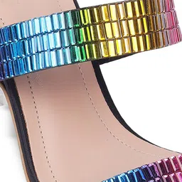 Metro Embellished Open Toe Block Heels image 5