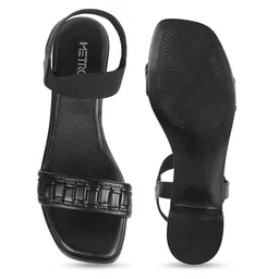 Metro Textured Open Toe Block Heels image 4