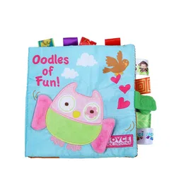Baby Moo Infants Oodles Owl Educational Learning 3D Cloth Book With Rustle Paper image 2