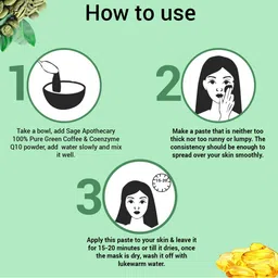 SAGE APOTHECARY Off-White Green Coffee & Coenzyme Q10 Powder Mask 100g image 2