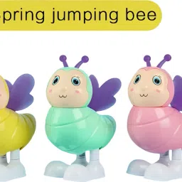 Wind Up Key Operated Jumping Bee Toys Set for Kids with 360 degree Rotating Head-20