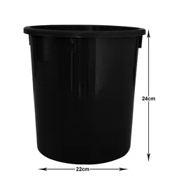 Kuber Industries Black 3 Pieces Open Dustbins  5 L Each image 2