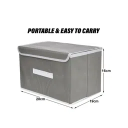 Kuber Industries Grey & White 3 Pieces Self Design Drawer Organisers image 4