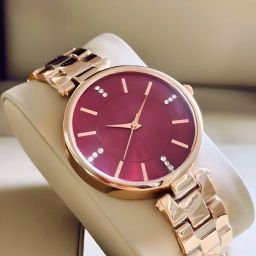 Analog Watch - For Women 353_KE#63-Rose-Gold-pink red ladies watch--image-17