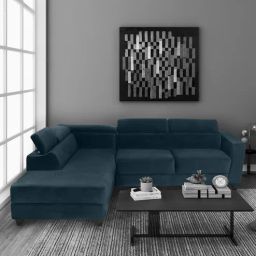 woodsworth from pepperfry Marina RHS Sectional Sofa ( 2+ Lounger ) With Adjustable Headrestss In Teal Blue Colour-picture-12