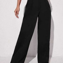 broadstar Women Loose Fit Black Lycra Blend Trousers-picture-35