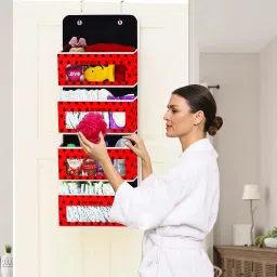 wini krafts Over Door/Wall Mount 4 Clear Window pocket Organizer, Accessories Organizer Poly-canvas Laundry Bag-22