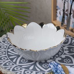 Antique Off White Ceramic Serving Dish Dish Serving Set-image-60