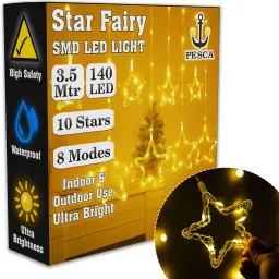140 LEDs 3.5 m Yellow Flickering, Steady String Rice Lights-25