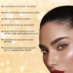 Just Herbs Lumi-Glow Pressed Highlighter With Shea Butter & Amla - 3.5ml - The Sun image 5