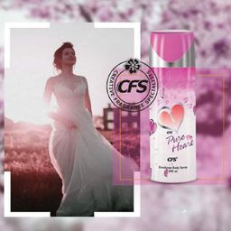 CFS Original Certified & Pure Heart Set Of 2 Deodorant Body Spray - 200ml Each image 5