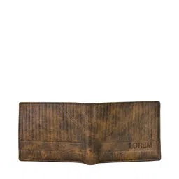 LOREM Men Brown Textured PU Two Fold Wallet image 4
