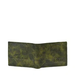 LOREM Men Green Textured PU Two Fold Wallet image 4