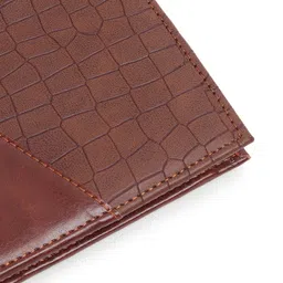 WILD EDGE Men Geometric Textured Two Fold Wallet image 3