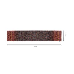 Tasseled Home Red & Yellow Claude Printed Rectangular Table Runner image 5