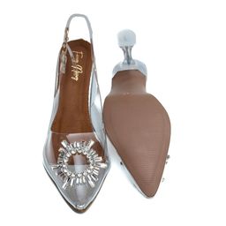 Dapper Feet-Fancy Nancy Pointed Toe Embellished Party Block Pumps image 4