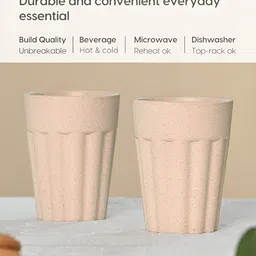 eha Beige 2 Pieces Textured Kulladhs Cups 100 ml each image 3