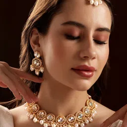 Rubans Stones-Studded & Beaded Jewellery Set-image-20