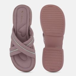 Mast & Harbour Mauve Embellished Open Toe Platform Heels image 3