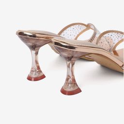 AXIUM Ethnic Embellished Open Toe Block Heels image 2