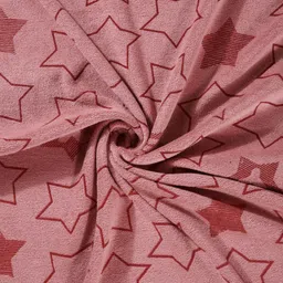 FABINALIV Kids Red & Pink 2 Pieces Geometric Printed 350 GSM Cotton Bath Towels image 3