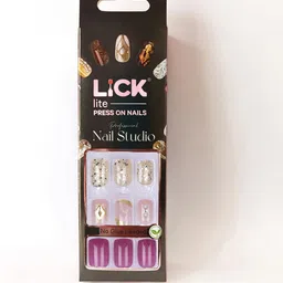 LICK Set Of 30 Reusable Artificial Press On Nails - Multicolor image 5