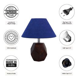 Pinecraft INTERNATIONAL Blue Table Lamp With Shade image 4