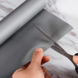 Kuber Industries Grey Textured Anti Skid Shelf Liner - 5 m-43