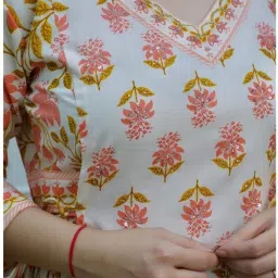 Women Pure Cotton Kurta Pant Dupatta Set-14