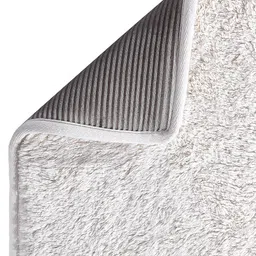 Arrabi Cream-Coloured Solid 2000 GSM Cotton Rectangular Bath Rug image 4