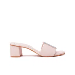 Maysun Embellished Open Toe Block Heels image 3