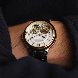 EARNSHAW Men Skeleton Dial Analogue Automatic Motion Powered Watch ES-8266-44 image 5