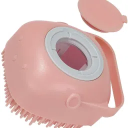 Dog Bath Brush Body Scrubber Shampoo Dispenser Tick Remover For Shower Plain/ Bristle Brushes forDog-12
