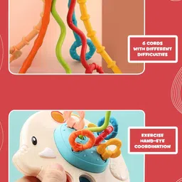 WEMBLEY Montessori Sensory Teething Pull String Toys Learning and Development Toys image 5
