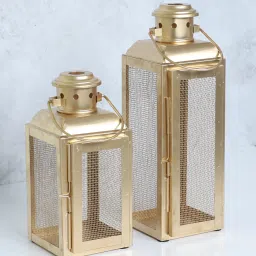 Gold Iron Table Lantern-image-11