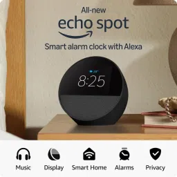 Alexa Echo Spot (2025 release), Smart alarm clock with vibrant sound and Bluetooth with Alexa Assistant Smart Speaker image 2