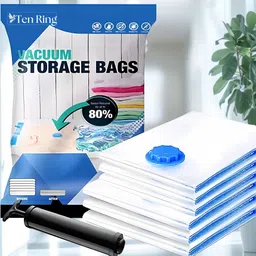 ten ring vacuum bags for clothes quilts travel use wardrobe airtight compression Travel Storage Vacuum Bags-picture-1