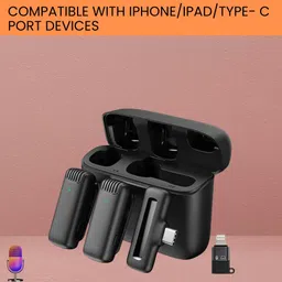 guggu J13 Wireless Microphone With Dual Channel Mic for Vlogging/YouTube/StreamingT124 Microphone-picture-6