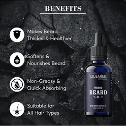 Quemico Professionnel Men Set of 3 Almond Beard Growth Essential Oil - 35ml each image 2