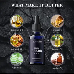 Quemico Professionnel Men Set of 3 Almond Beard Growth Essential Oil - 35ml each image 3