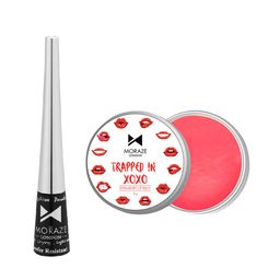 Moraze Eyeliner Slay All Day & Strawberry Lip Balm Combo Pack  - 3.5 ml & 8 gm-14