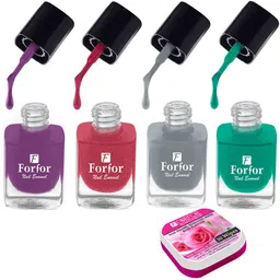 FORFOR Perfect Stay Trendy Set of 4 Long Lasting Nail Enamels - 5 ml Each-11